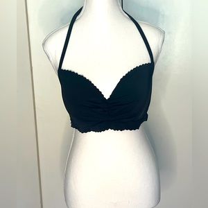 Victoria Secrets black bathing suit top, 36 D